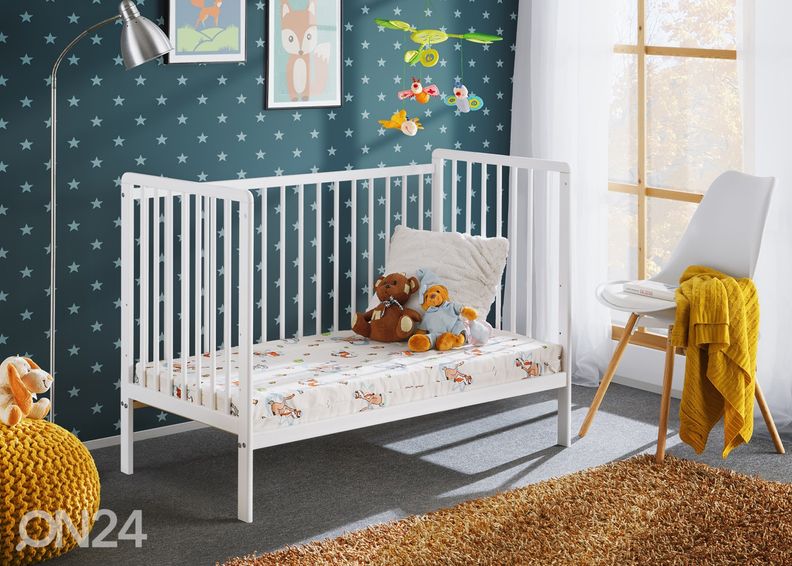 Pinnasänky Cypi II ja patja 60x120 cm, valkoinen kuvasuurennos