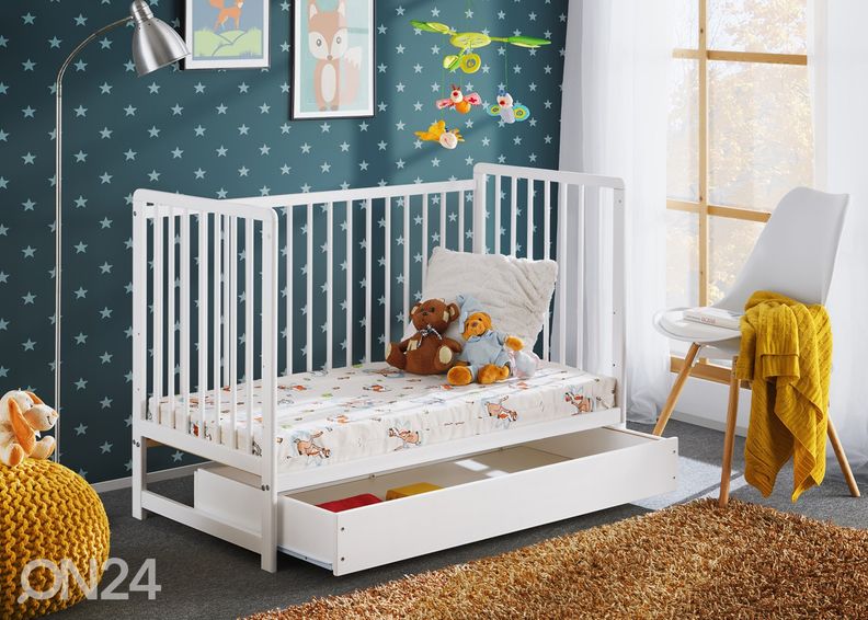 Pinnasänky Cypi II Plus 60x120 cm, valkoinen kuvasuurennos