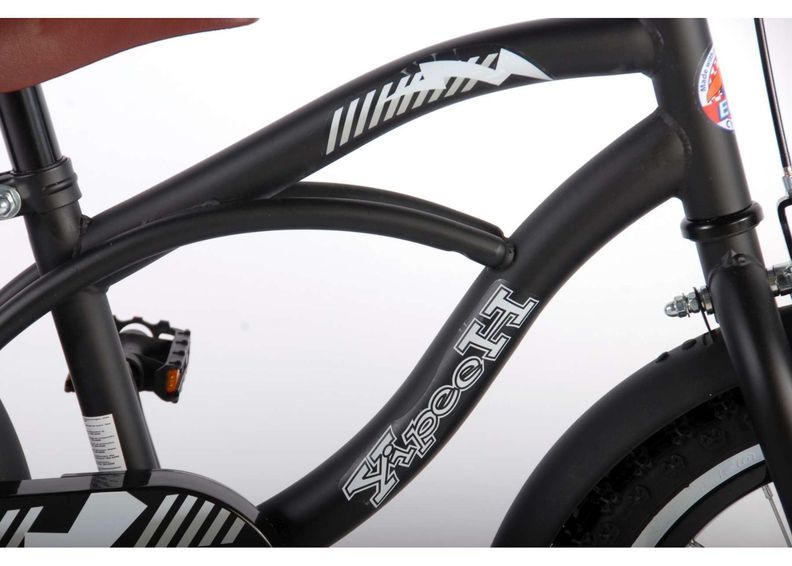 Poikien polkupyörä Yipeeh Musta Cruiser 14 tuumaa Volare kuvasuurennos