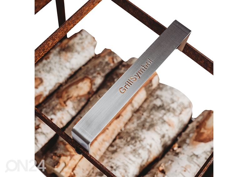 Polttopuukori Cor-Ten terästä Leo kuvasuurennos