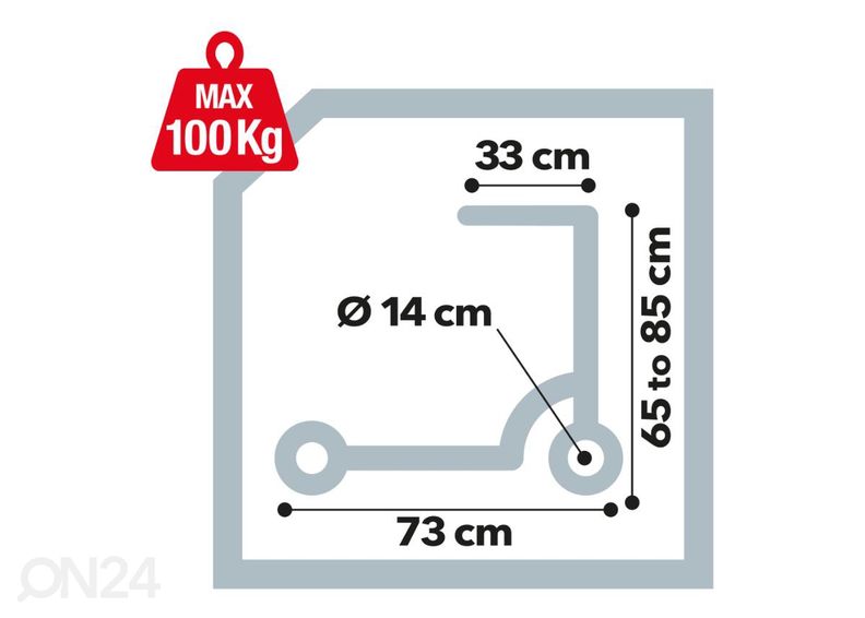 Potkulauta CB Riders, punainen kuvasuurennos