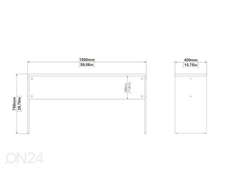 Pöydän jatko-osa Sign 150 cm kuvasuurennos