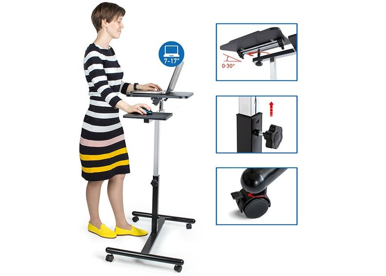 Pöytä kannettavalle tietokoneelle Tatkraft Vanessa kuvasuurennos