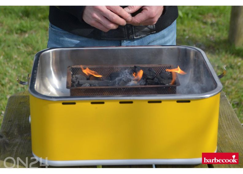 Pöytähiiligrilli Barbecook Carlo 44 x 33 x 21 cm, keltainen kuvasuurennos