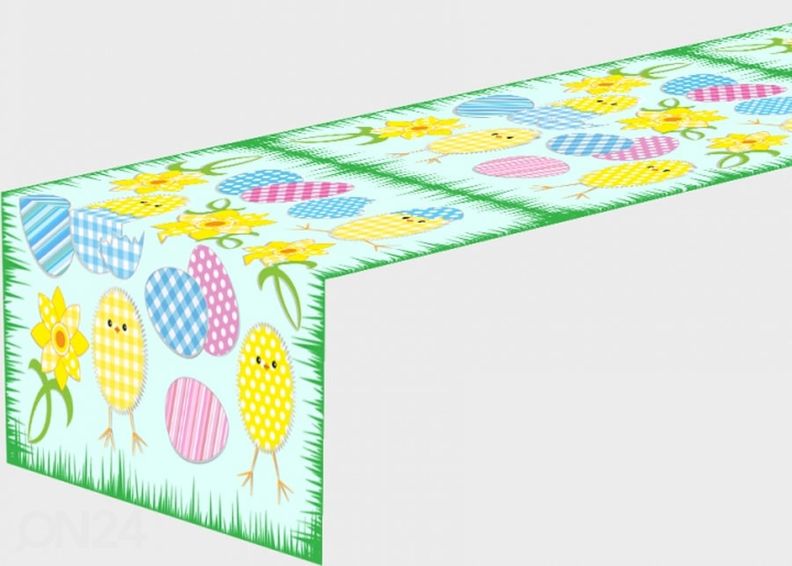 Pöytäliina EASTER EGGS 50x200 cm kuvasuurennos