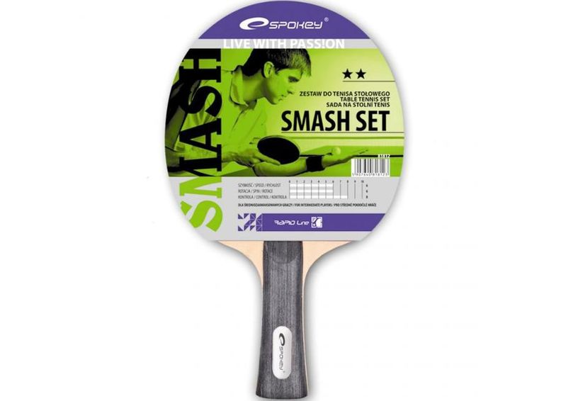Pöytätennismaila ja 2 palloa Spokey Smash Set kuvasuurennos