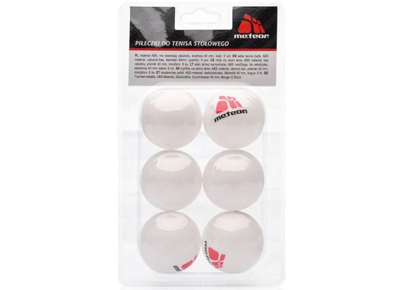 Pöytätennispallot 6 kpl Meteor kuvasuurennos