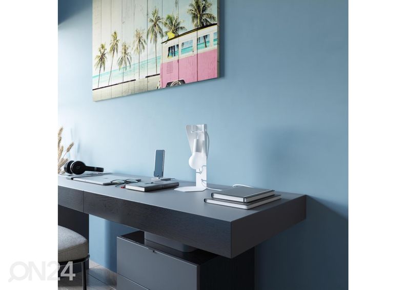 Pöytävalaisin Arby, valkoinen kuvasuurennos