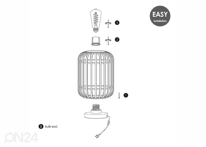Pöytävalaisin Bamboo kuvasuurennos