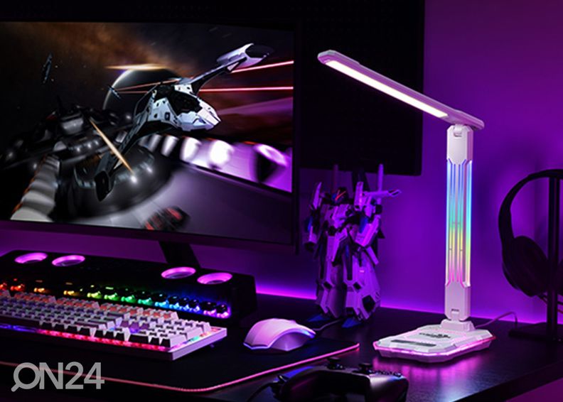 Pöytävalaisin E-Sport, valkoinen kuvasuurennos