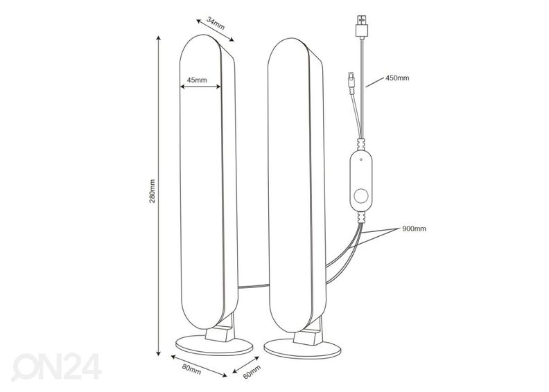 Pöytävalaisin Game 2 kpl kuvasuurennos