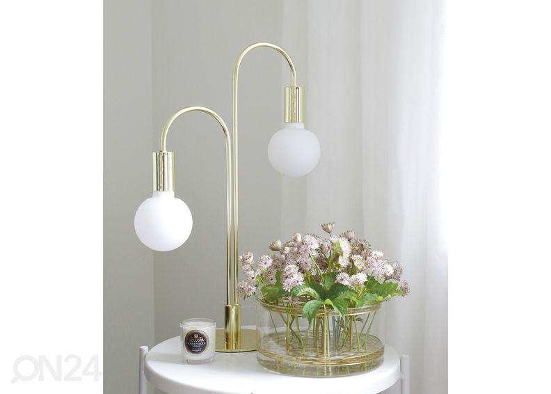 Pöytävalaisin Grace, messinki kuvasuurennos