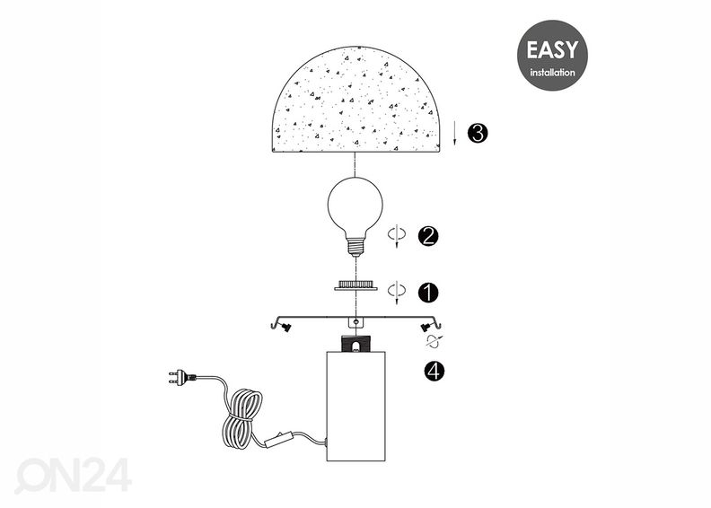 Pöytävalaisin Mushroom kuvasuurennos