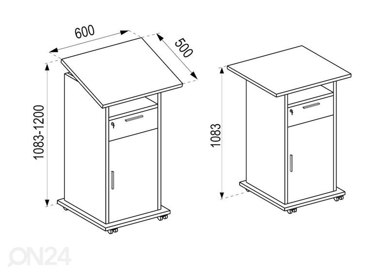 Puhujapönttö Melta, valkoinen / hunaja tammi kuvasuurennos