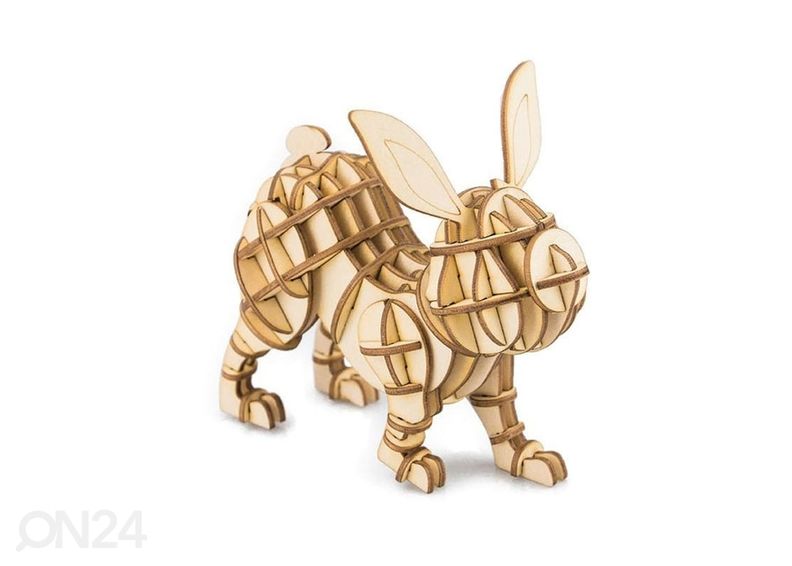 Puinen 3D palapeli JÄNIS kuvasuurennos