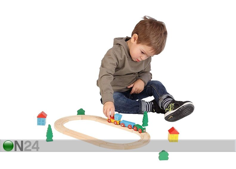 Puinen junarata kuvasuurennos