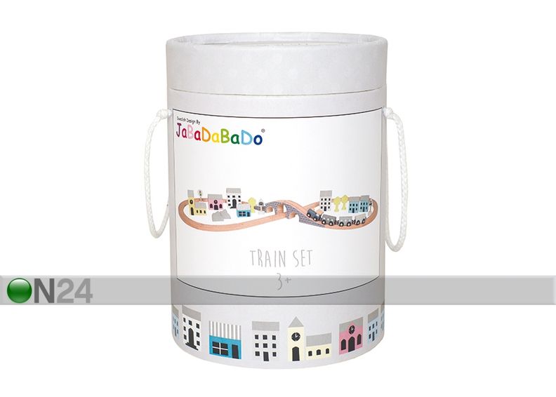 Puinen junaratapakkaus kuvasuurennos