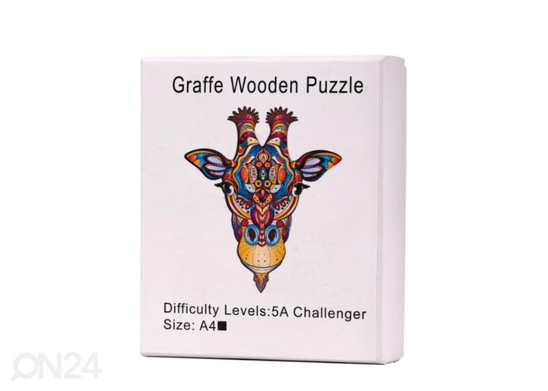 Puinen palapeli Kirahvi 20x25 cm kuvasuurennos