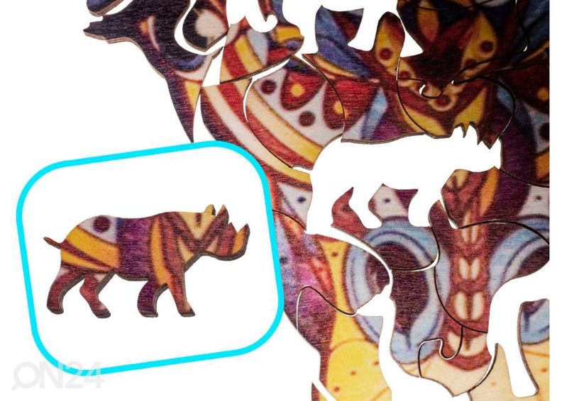 Puinen palapeli Kirahvi 20x25 cm kuvasuurennos