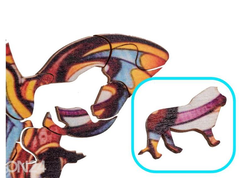 Puinen palapeli Kirahvi 20x25 cm kuvasuurennos