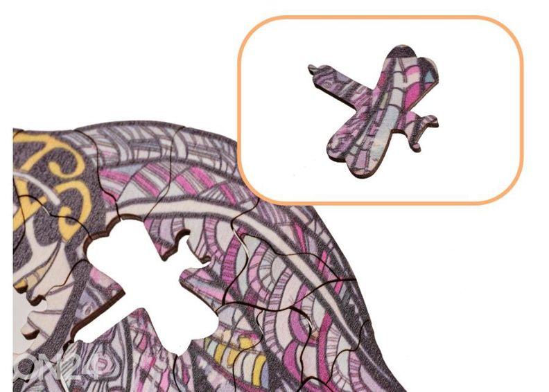 Puinen palapeli Norsu 27x29 cm kuvasuurennos