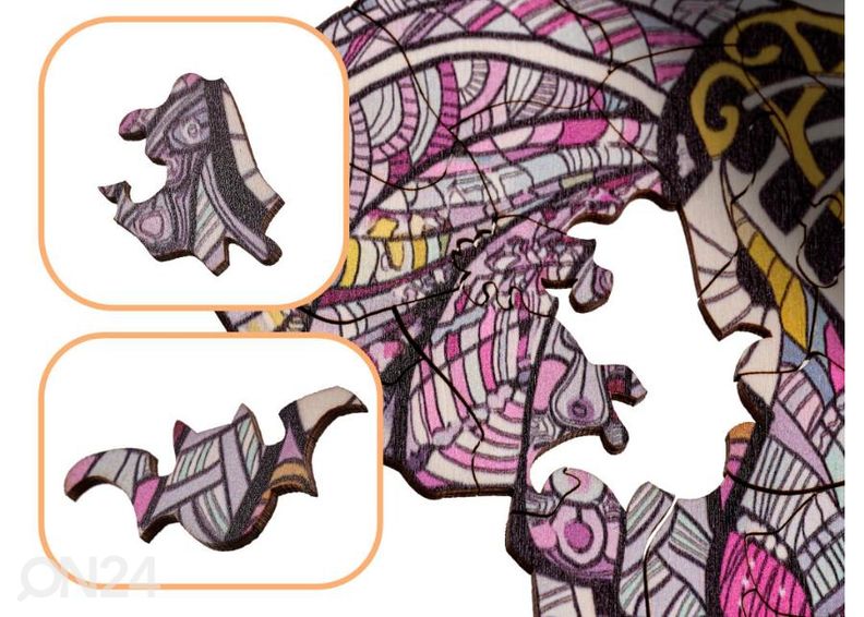 Puinen palapeli Norsu 27x29 cm kuvasuurennos