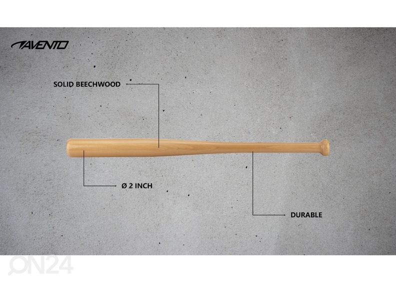 Puinen pesäpallomaila Avento 63 cm kuvasuurennos