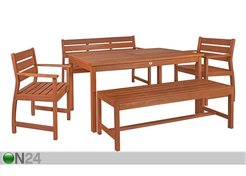 Puinen puutarhapöytä kuvasuurennos