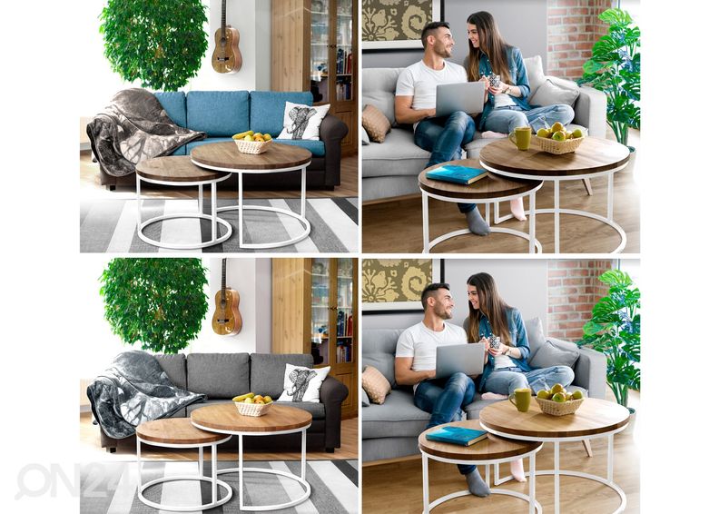 Puiset sohvapöydät Bliss, 2 kpl kuvasuurennos