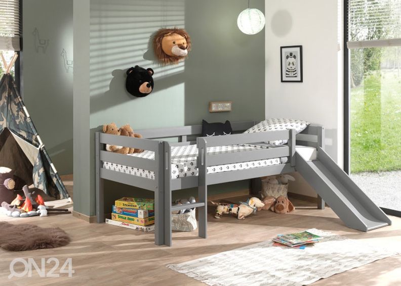 Puolikorkea parvisänky Pino 90x200 cm, harmaa kuvasuurennos