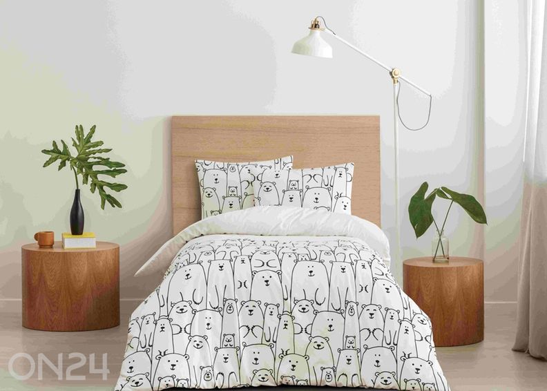 Pussilakanasetti Nallet, pussilakana 150x210 cm + tyynyliina 50x60 cm kuvasuurennos