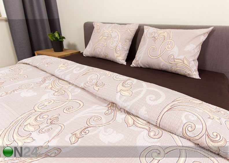 Pussilakanasetti ryppykankaasta Beige 200x210 cm kuvasuurennos