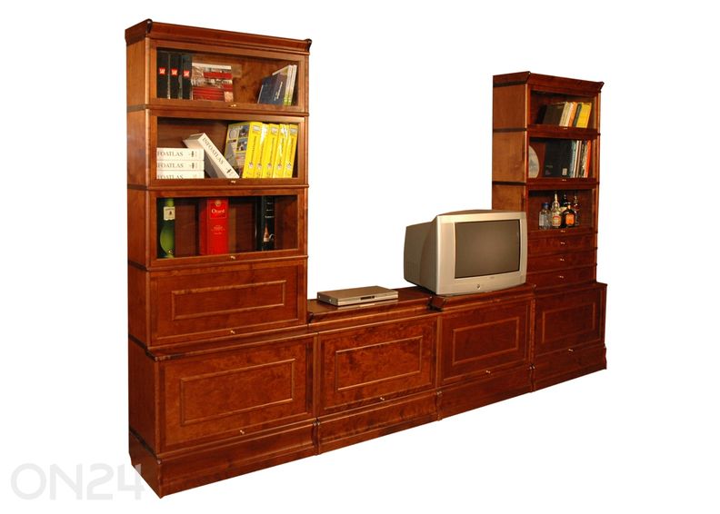 Puuovinen pieni moduulihylly kuvasuurennos