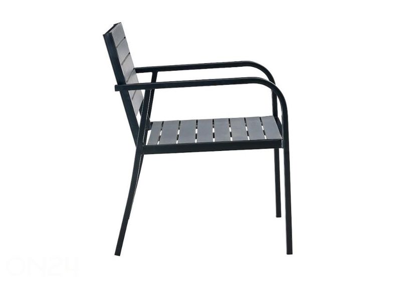 Puutarhakalusteet Costa 2 tuolia+pöytä+ulkosohva musta kuvasuurennos