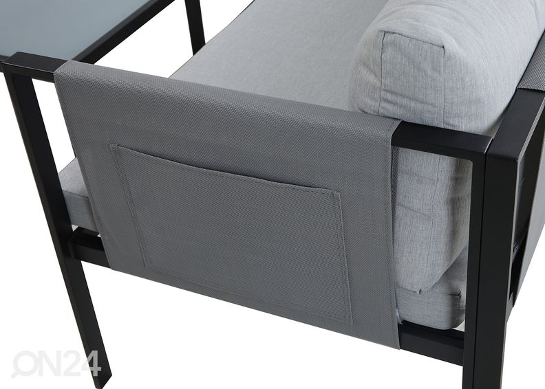 Puutarhakalusteet harmaa/ musta kuvasuurennos