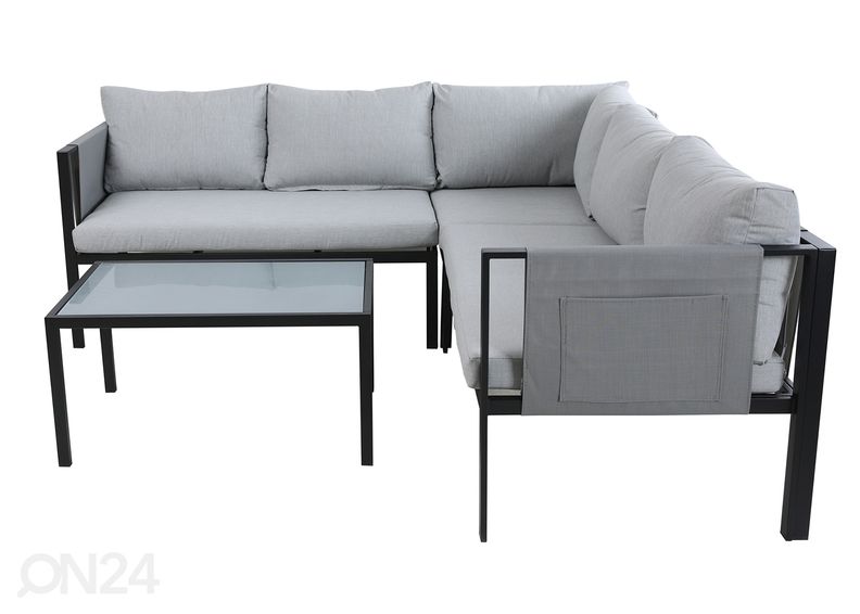 Puutarhakalusteet harmaa/ musta kuvasuurennos