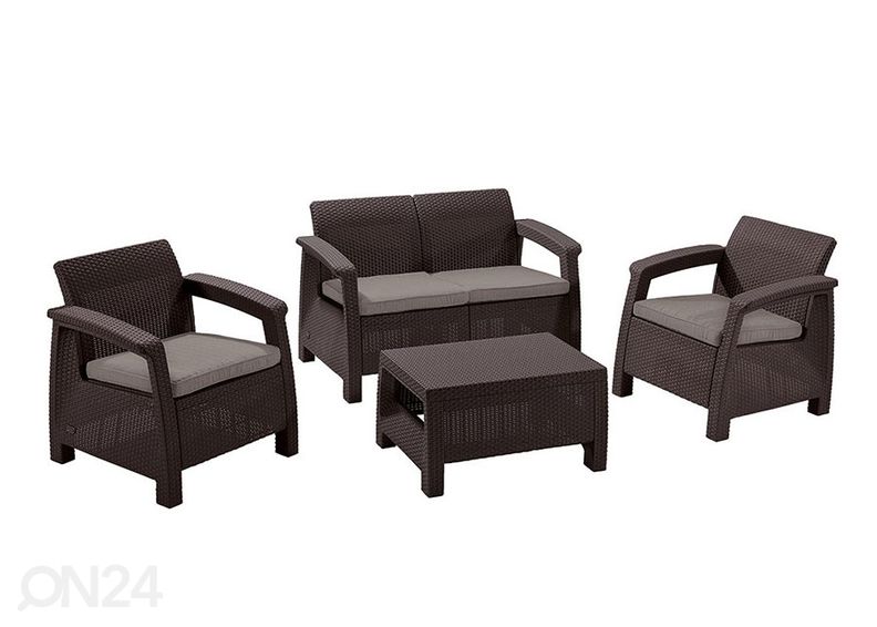 Puutarhakalusteet Keter Corfu, ruskea kuvasuurennos