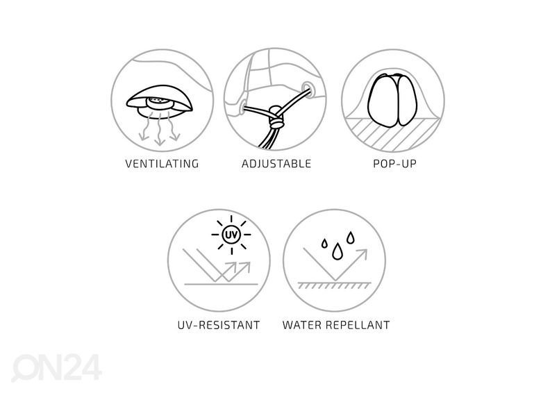 Puutarhakalusteiden suojapeitteet 210x180xh95 cm, musta kuvasuurennos