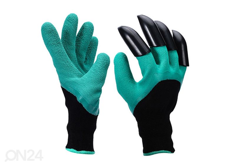 Puutarhakäsineet kynsillä 5 paria kuvasuurennos