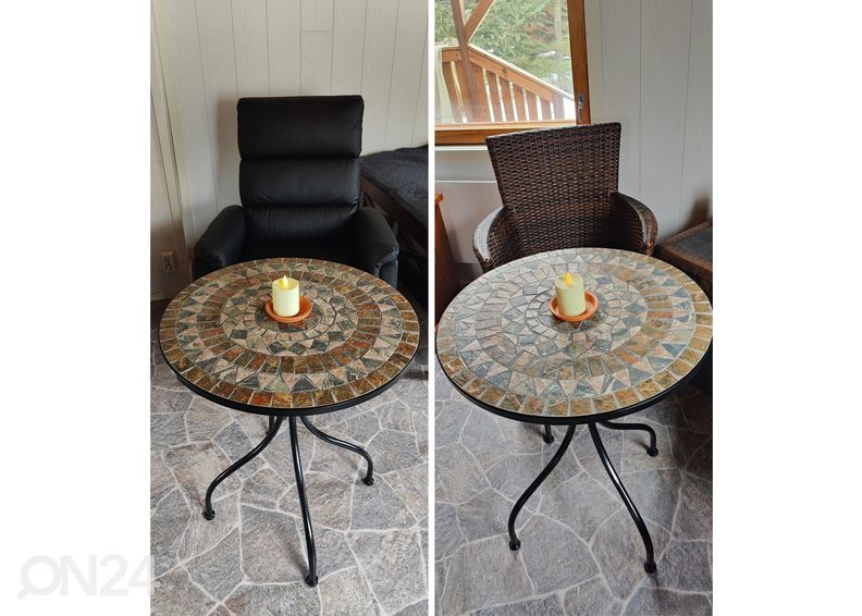 Puutarhapöytä Mosaic Ø 60 cm kuvasuurennos