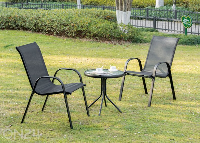 Puutarhapöytä, musta kuvasuurennos