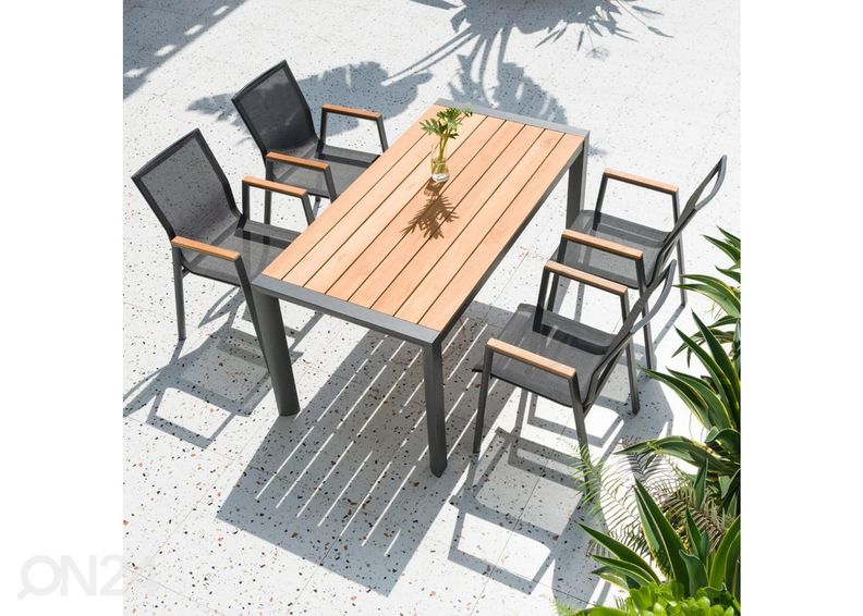 Puutarhapöytä Tampere 80x160 cm kuvasuurennos