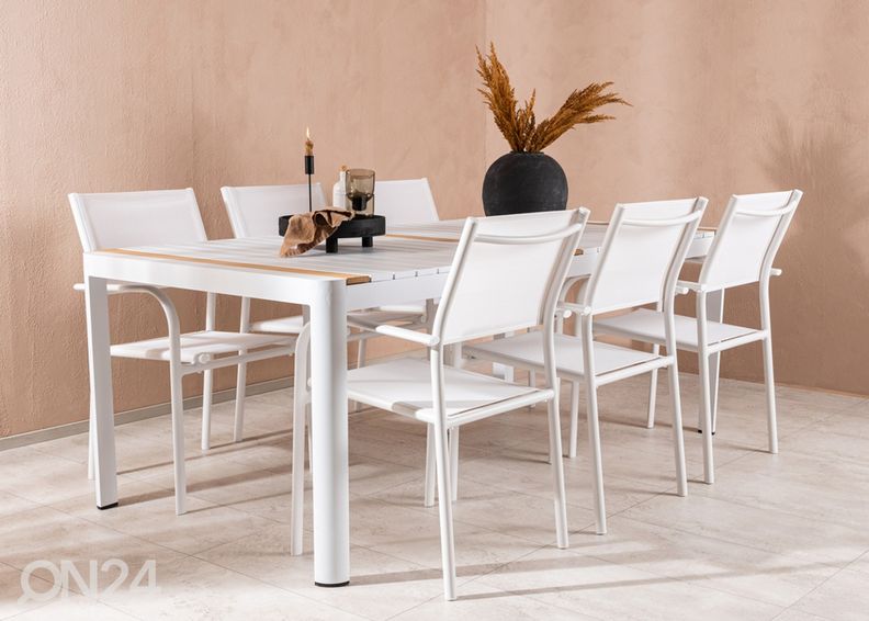 Puutarhapöytä Togo, valkoinen kuvasuurennos