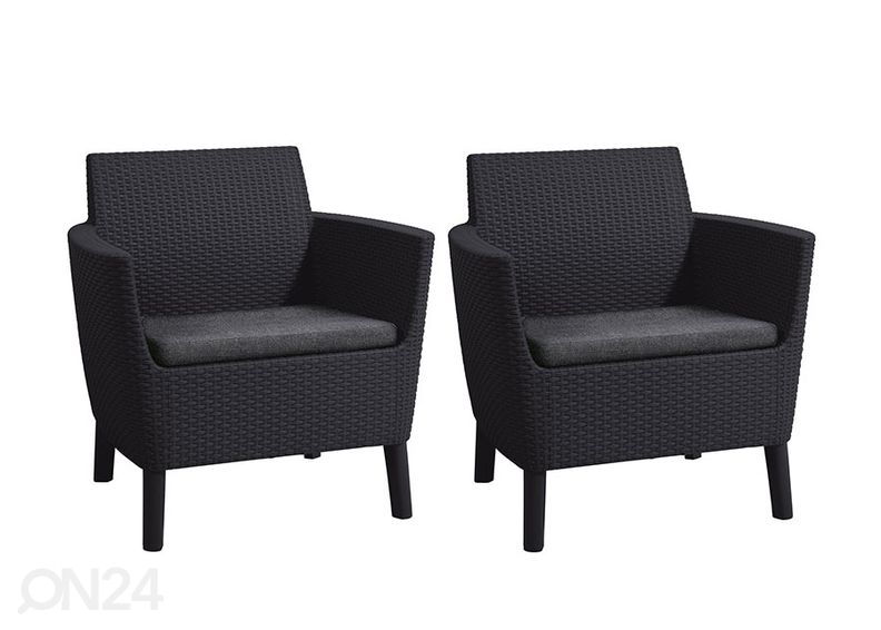 Puutarhatuolit Keter Salemo 2 kpl, grafiitti kuvasuurennos