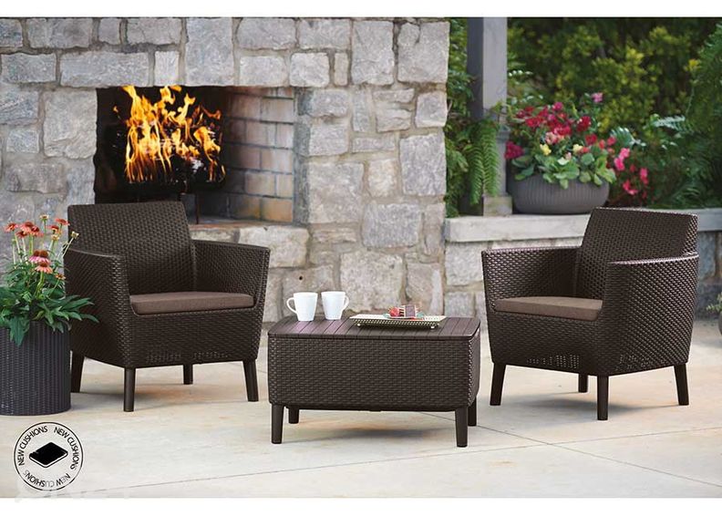 Puutarhatuolit Keter Salemo 2 kpl, ruskea kuvasuurennos