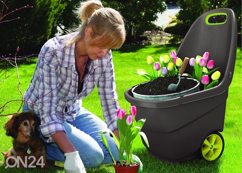 Puutarhavaunu Keter Easy Go XL 62 L, antratsiitti kuvasuurennos