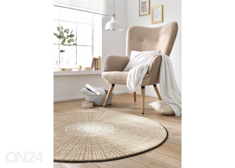 Pyöreä matto Cascara beige Ø 85 cm kuvasuurennos