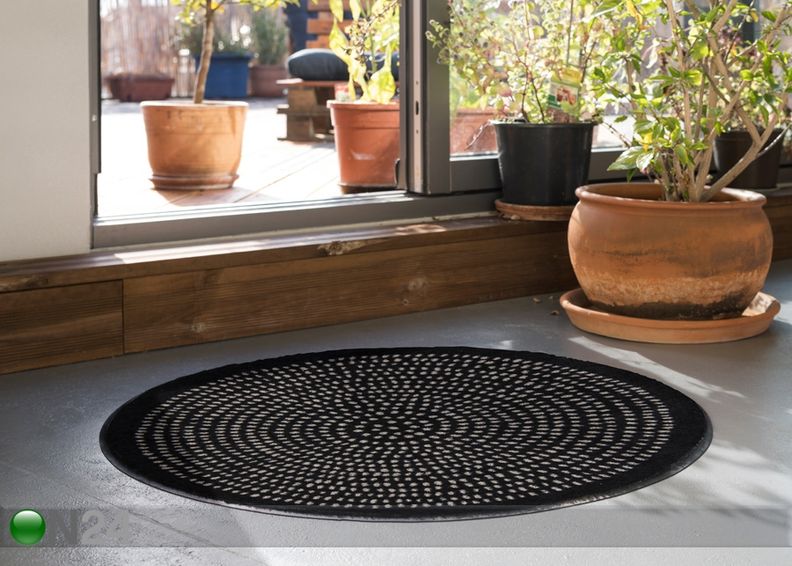 Pyöreä matto Nestor black Ø 65 cm kuvasuurennos