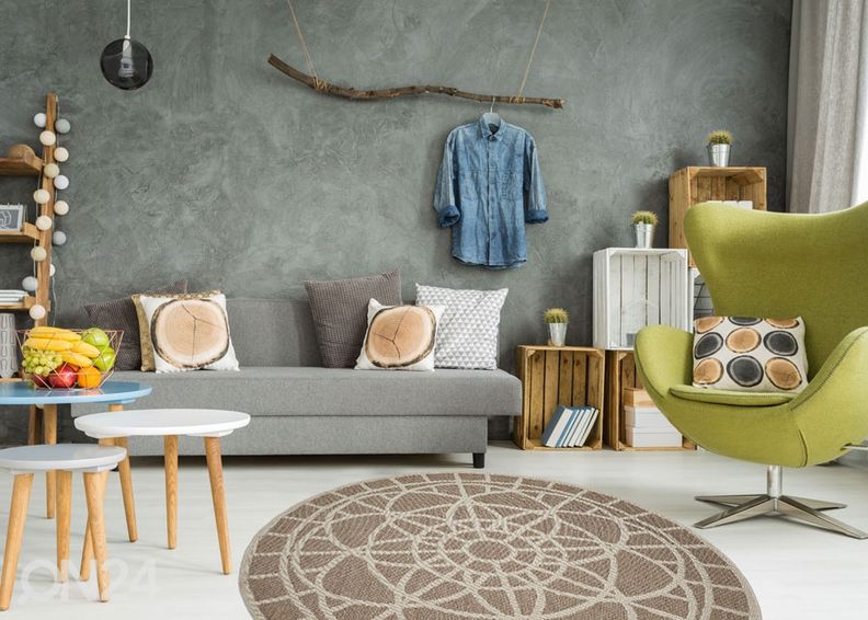 Pyöreä matto Tondo Mink Ø194 cm kuvasuurennos