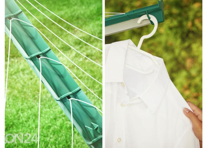 Pyykin kuivausteline Linomatic 500 Deluxe suojalla Leifheit kuvasuurennos